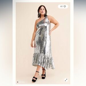 Maeve One-Shoulder Sequin Dress